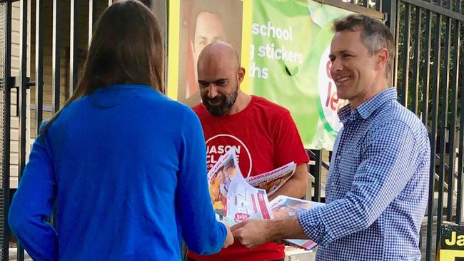 Blaxland MP Jason Clare at Condell Park Public School.