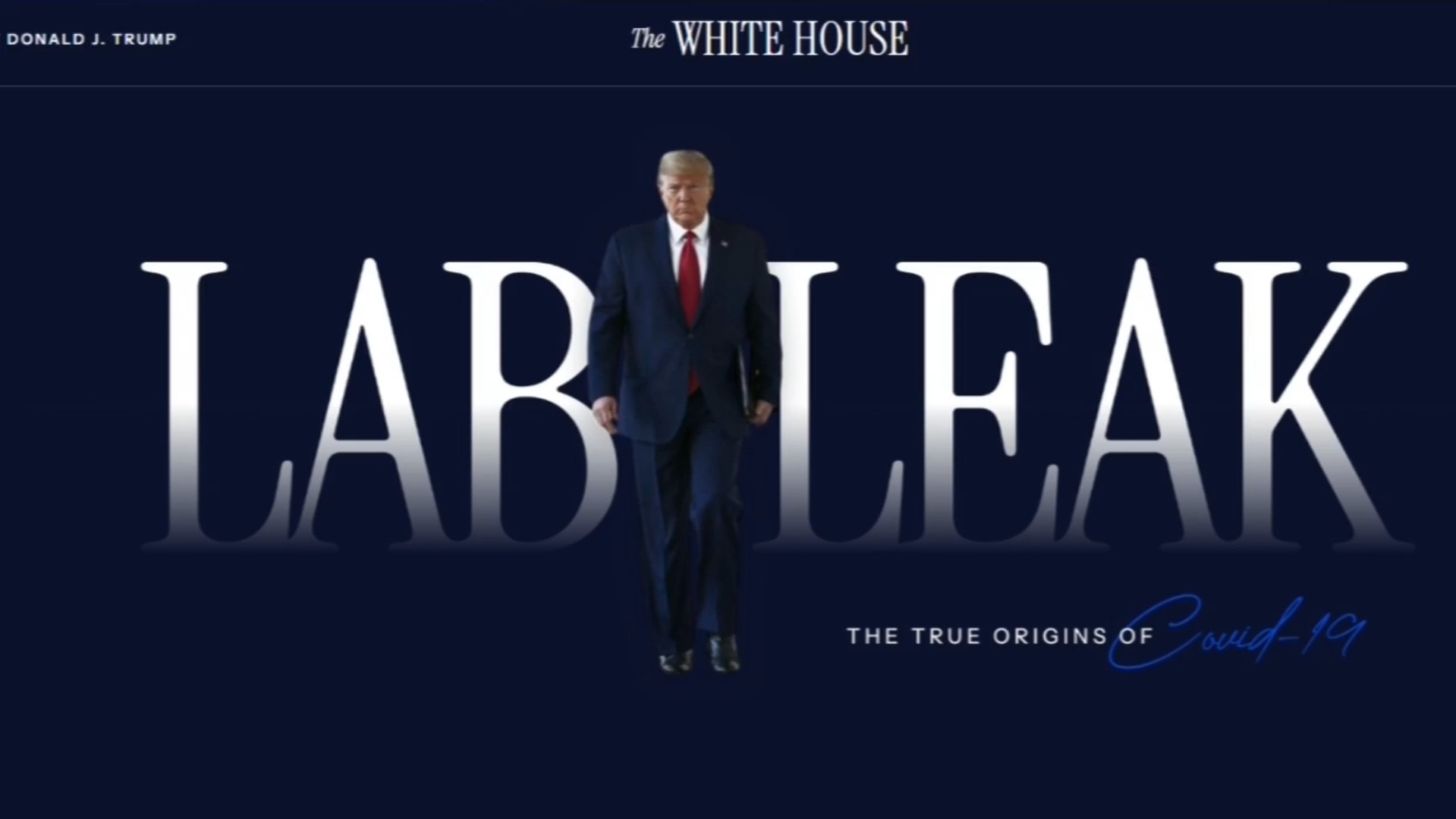 Trump administration replaces COVID website with lab leak page