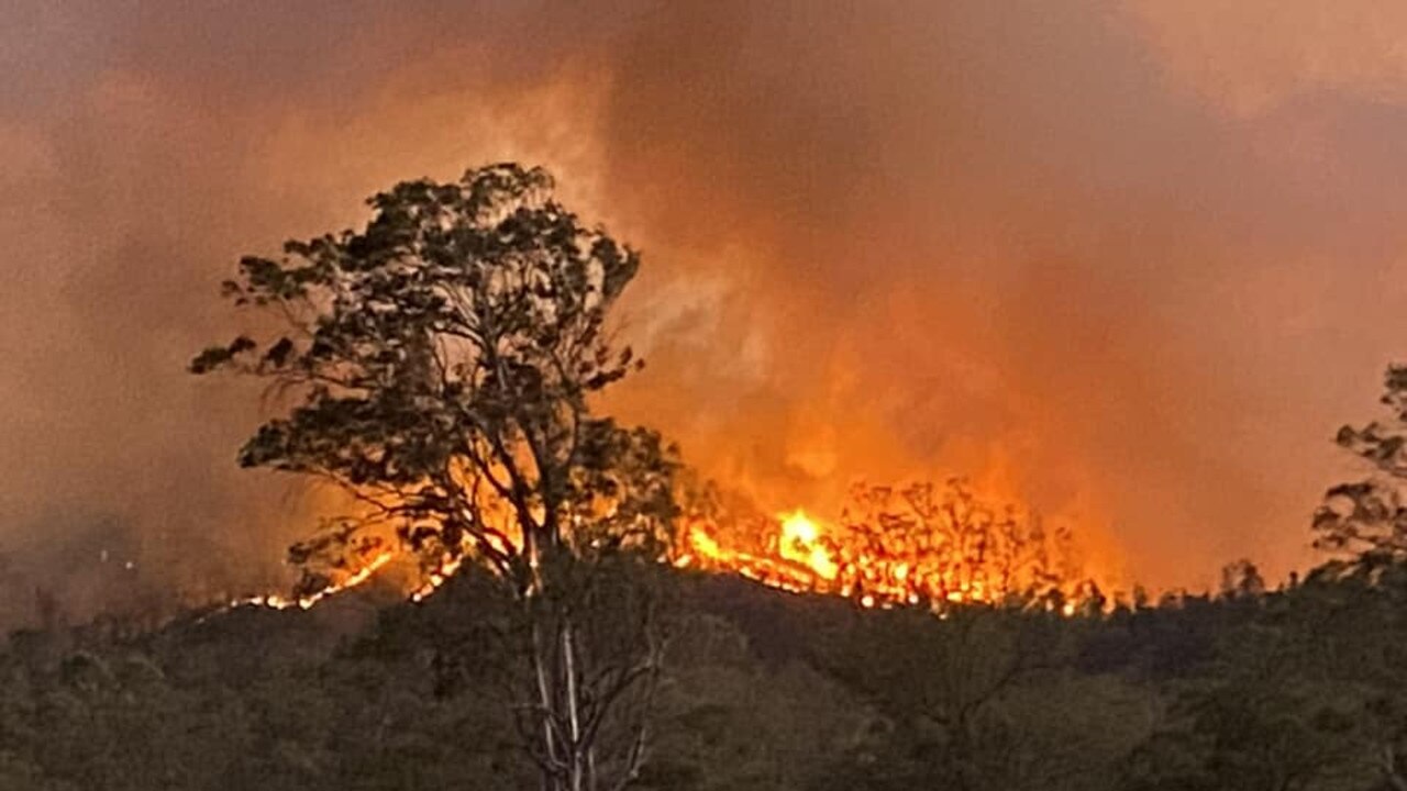 A fire burn through Kempsey in October, on land that was burned during the Black Summer bushfires. Picture: Facebook