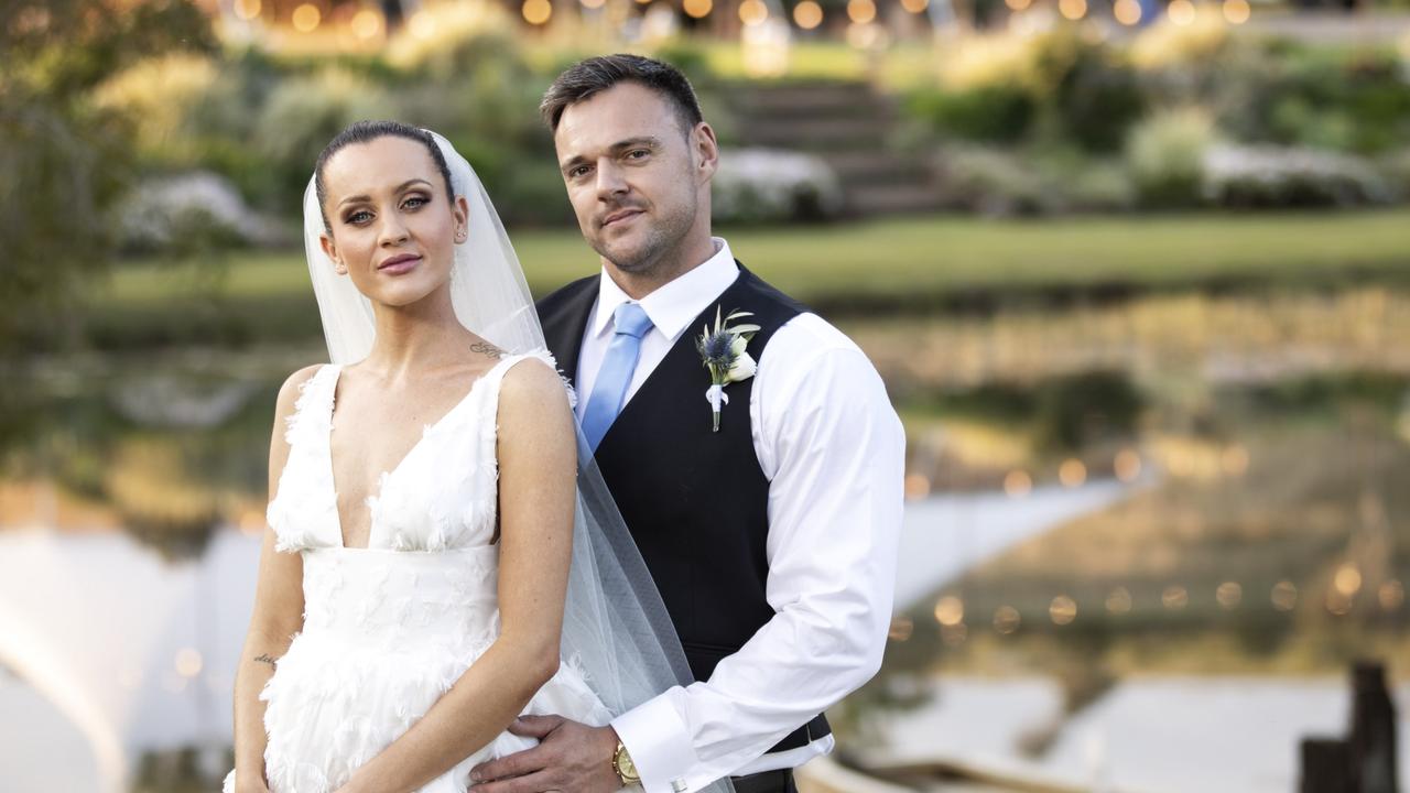 Ines and Bronson at their wedding. Picture: Supplied