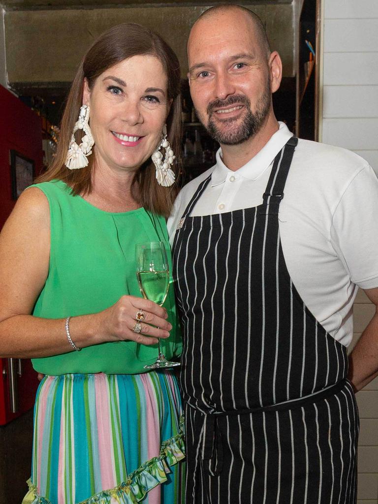 Kylie Lang and Shaun Malone at Bucci's seventh birthday celebrations. Picture: Stephen Archer