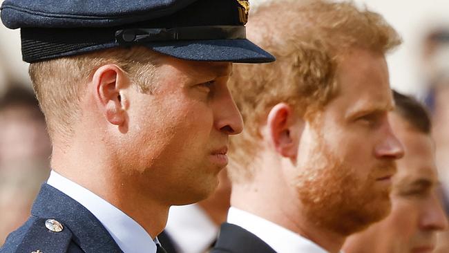 Prince William and Prince Harry are not on speaking terms right now, but maybe Harry stashed an olive branch in his carry-on luggage. Picture: Getty