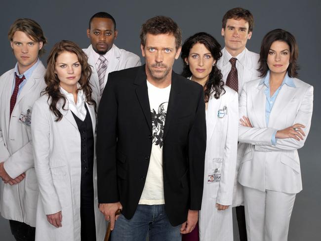 Cast from 'House' (L-R) Jesse Spencer, Jennifer Morrison, Omar Epps, Hugh Laurie, Lisa Edelstein, Robert Sean Leonard and Sela Ward — from the same creator of The Good Doctor. Picture: Supplied