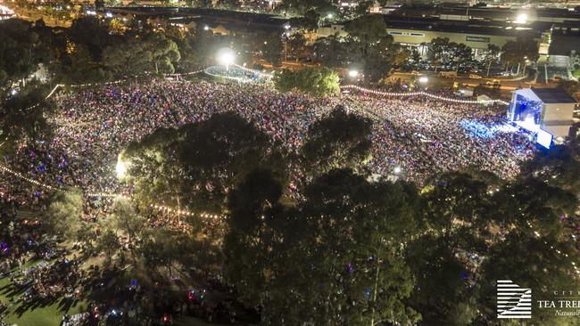 Civic Park Carols traditionally attracts 40,000 every Christmas. Picture: Tea Tree Gully Council