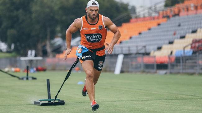 Robbie Farah is pleased to be finishing his career where it started 16 seasons ago. Picture: Wests Tigers