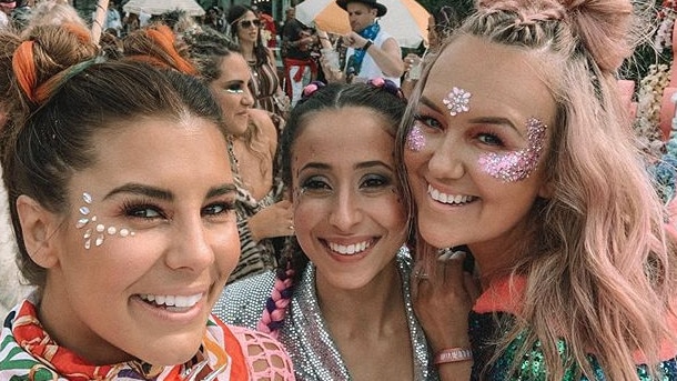 Face glitter was par for the course. Picture: Instagram