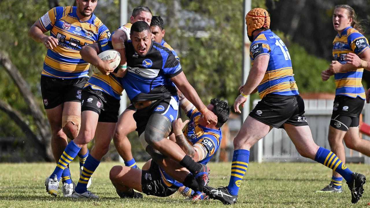 Goodna's powerhouse forward Ramon Filipine stands tall in last week's win over Norths at Woogaroo Field. Picture: Cordell Richardson