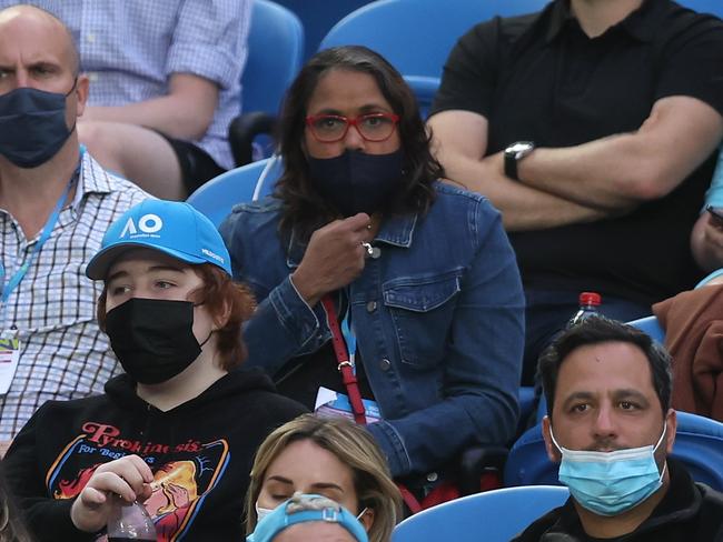 Former Olympian Cathy Freeman also cheered on Ash Barty Picture: Getty Images