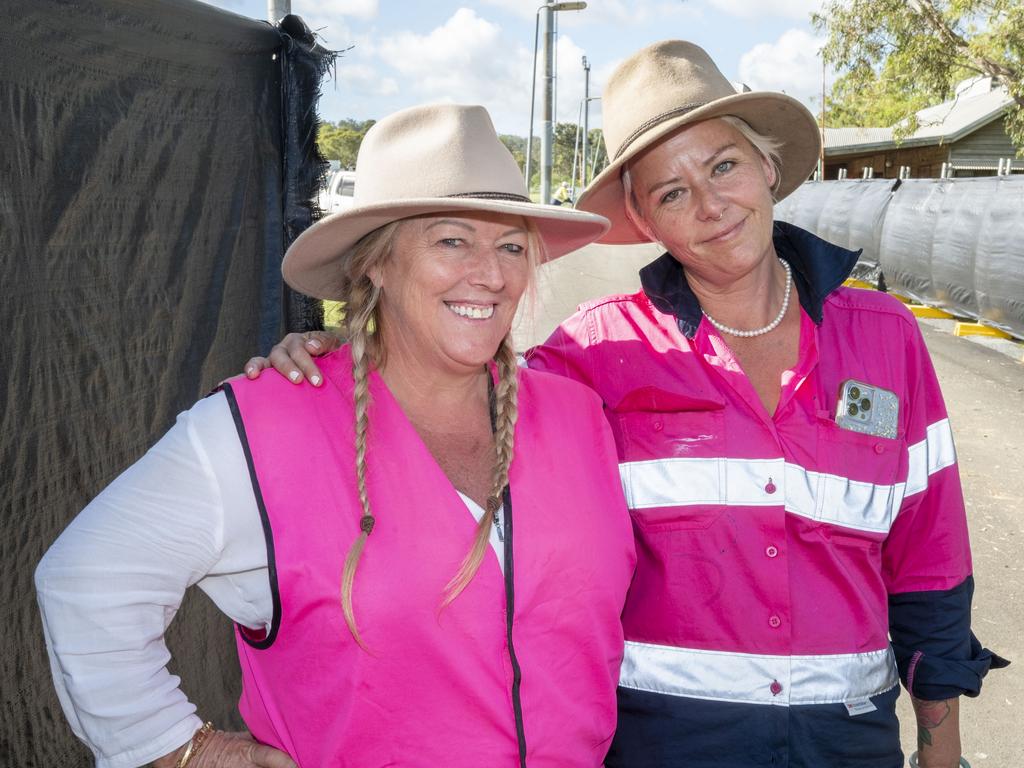 Tracey Byard (left) and Kasey Morrison at Meatstock, Toowoomba Showgrounds. Friday, April 8, 2022. Picture: Nev Madsen.