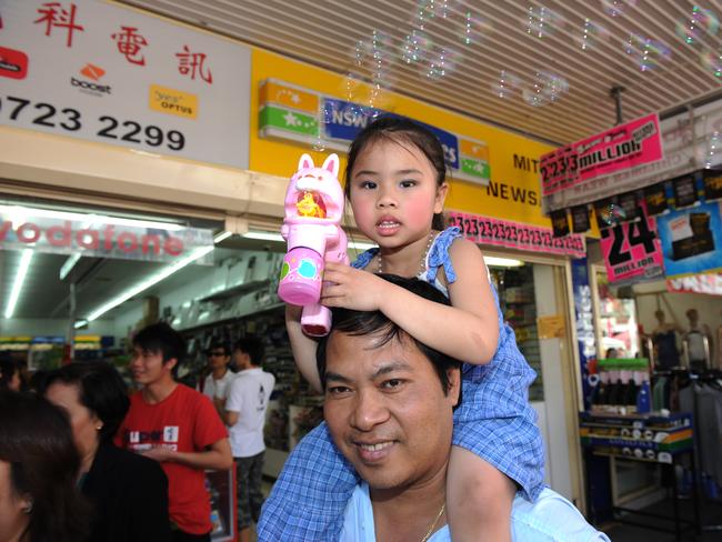 Maan Family at the Cabramatta Moon Festival.