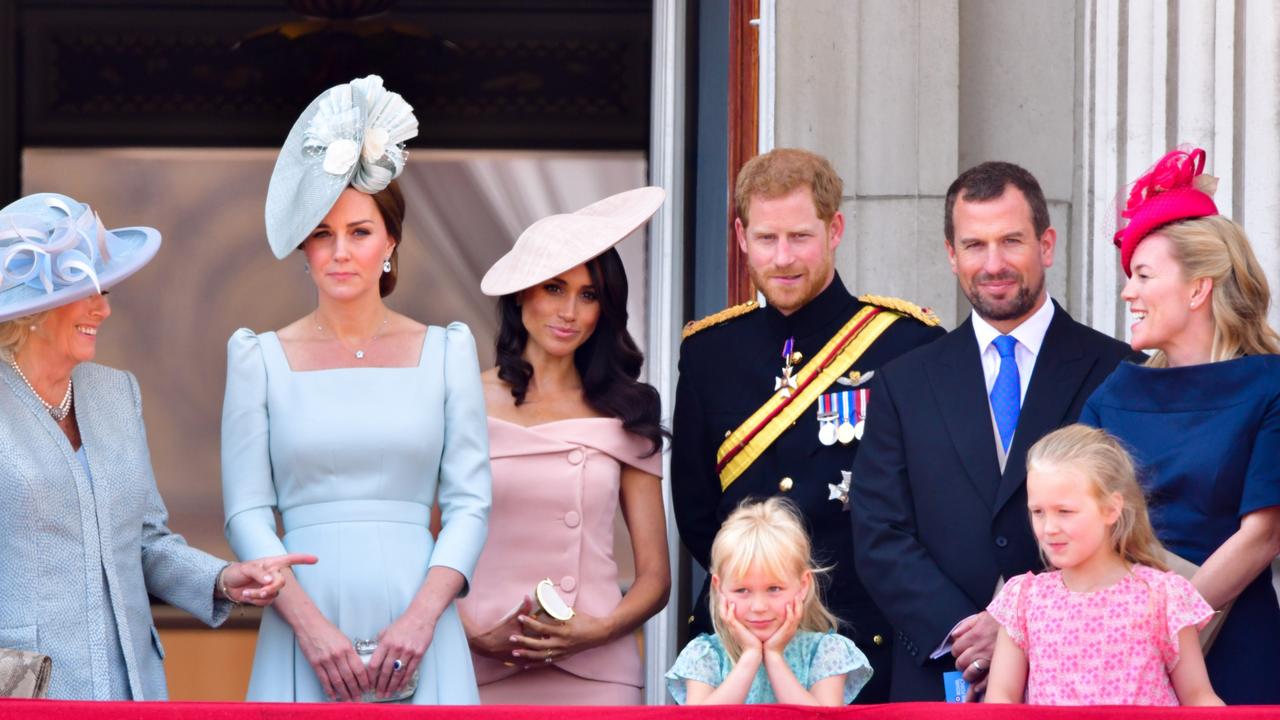 The Duchess of Sussex alongside Prince Harry, the Duchess Of Cornwall, the Duchess of Cambridge, and members of the British royal family at the 2018 Trooping the Colour. Picture: James Devaney/FilmMagic