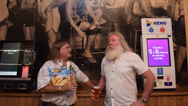 Tarz Norton and Syd Anderson at the Airlie Beach Hotel opening on Saturday night. (23/09/2018)