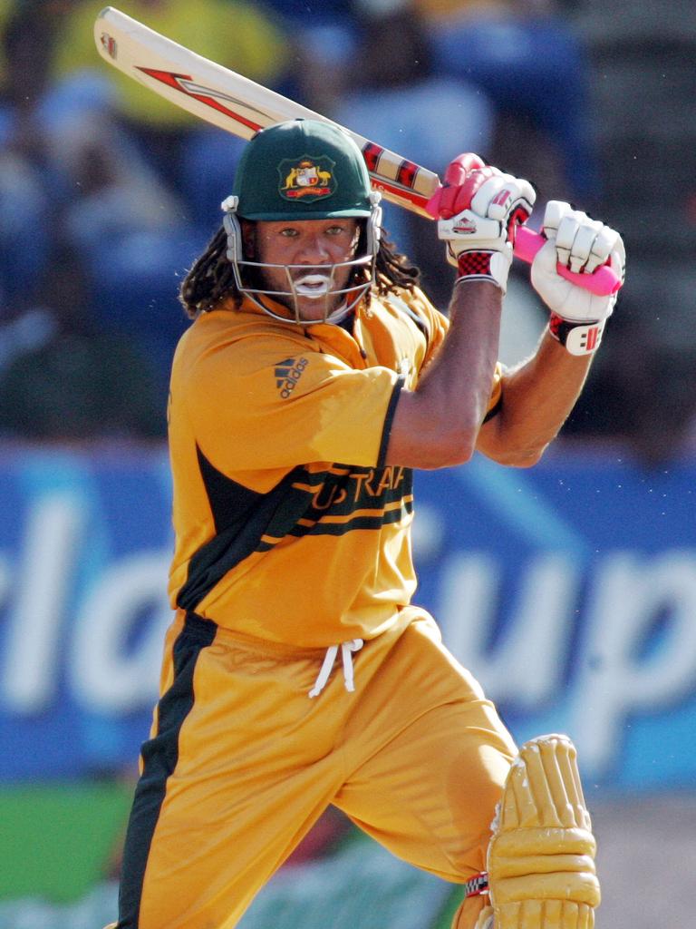 Andrew Symonds in action at the World Cup.