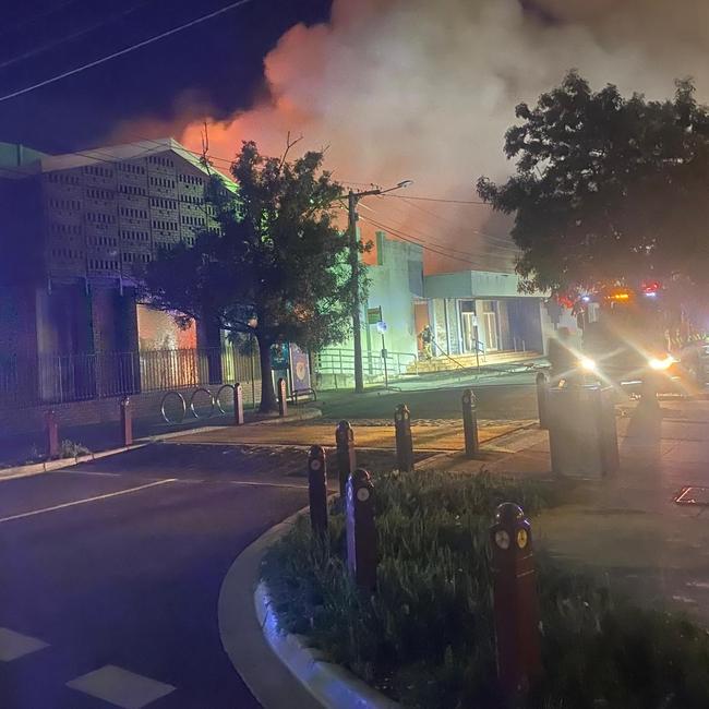 The blaze tore through the Adass Israel Synagogue on Glen Eira Rd about 4.10am. Picture: Supplied