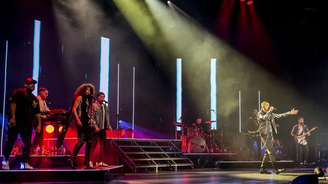 Australian singer Guy Sebastian on stage at Hamer Hall. Pic: Bronwen Caple