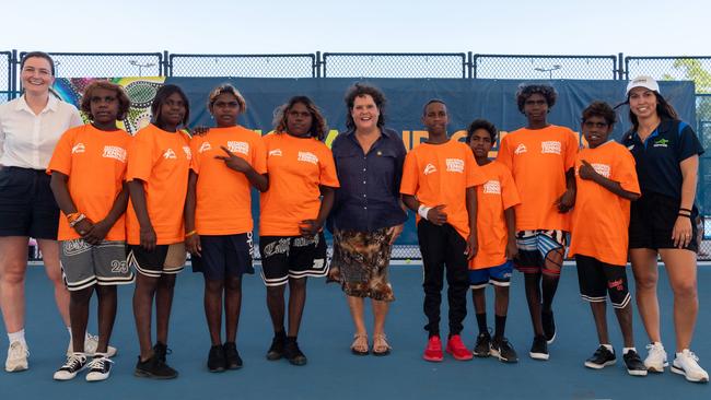 Tennis legend Evonne Goolagong Cawley has opened the fifth edition of the National Indigenous Tennis Carnival. Picture: Pema Tamang Pakhrin