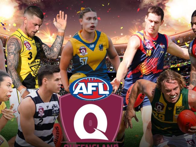 QAFL, QAFLW coaches nominate. Pictures: Highflyer Images, Craig Slaney Sports Photography and Brooke Sleep Media.