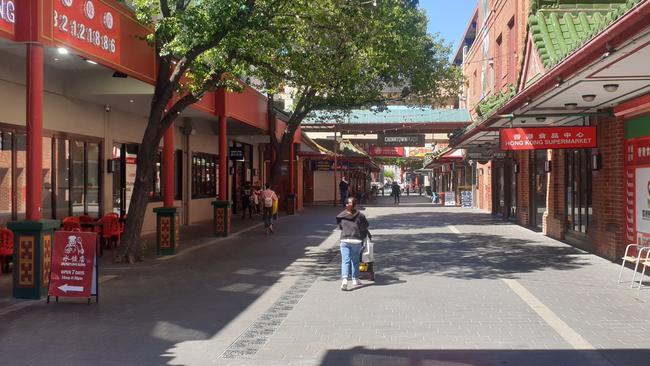 The upgraded Moonta St in Chinatown. Picture: Colin James