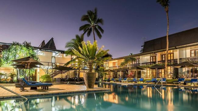 Poolside at the Warwick resort and spa in Fiji. Picture: Instagram