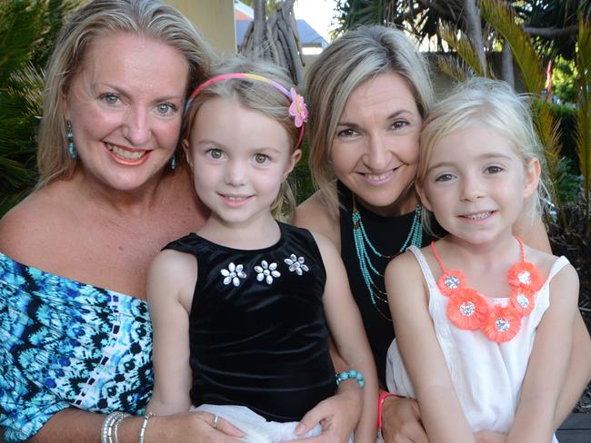 Catherine &amp; Alessia Curtis, Lulu &amp; Josephine Dalton at launch of Bleach Festival at Arts Centre Gold Coast, Broadbeach. Picture: Regina King