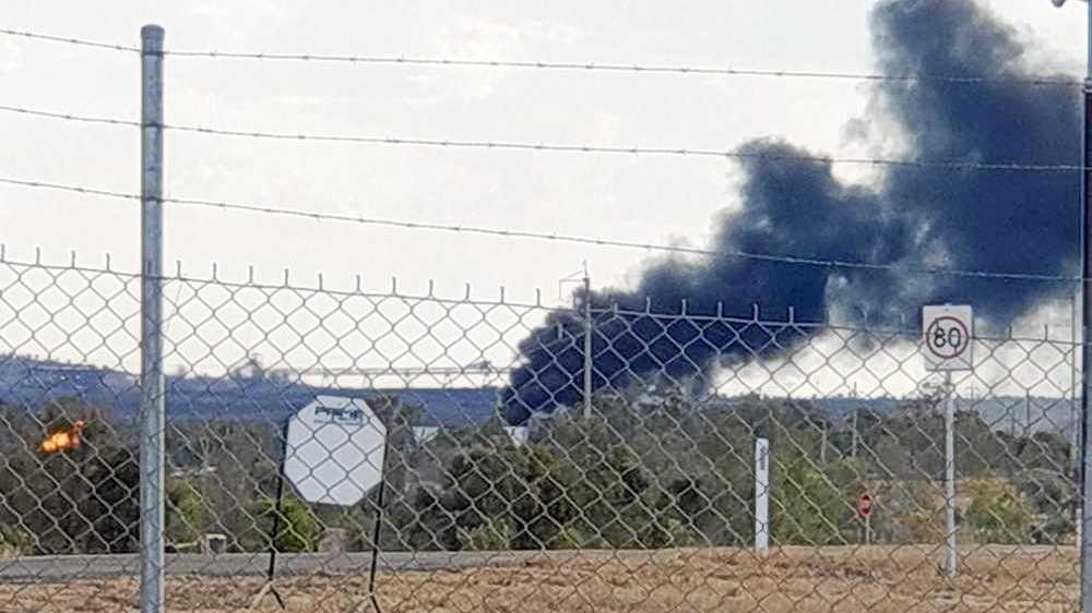 Smoke billows from the mine at North Goonyella. Picture: Contributed