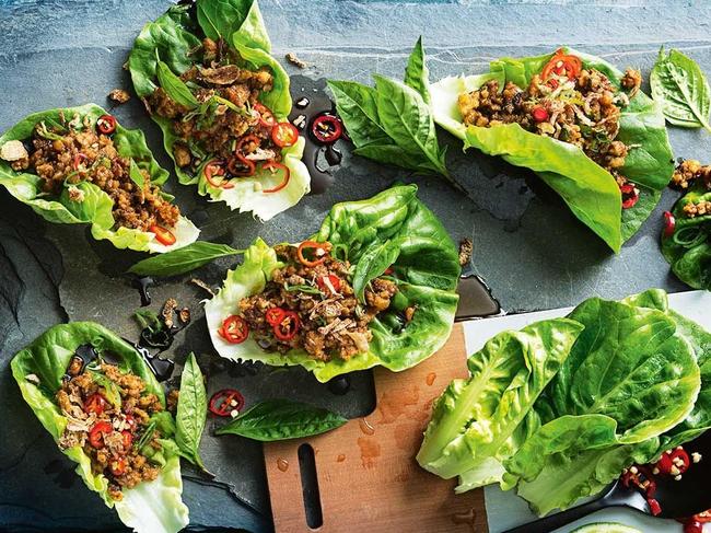 Matt Moran's keto-friendly pork san choy bow.