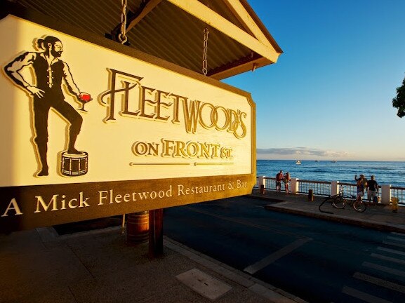 Fleetwood's on Front St. is a restaurant and bar owned by rock and roll icon Mick Fleetwood in Maui, Hawaii. Picture: Supplied