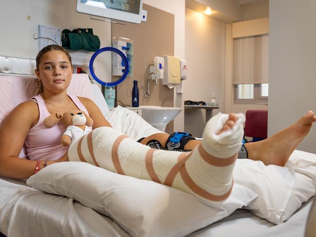 Sarah Jacka was attempted a pin drop from The Pillars at Mount Martha at low tide when she hit the bottom hard and broke both her legs. Picture: Mark Stewart