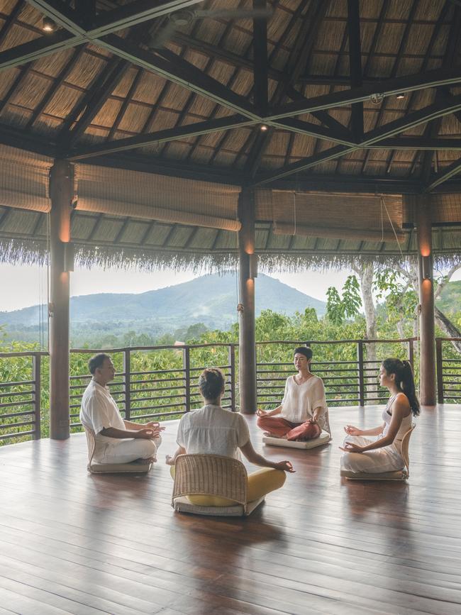 Meditation and mindfulness classes at the resort.