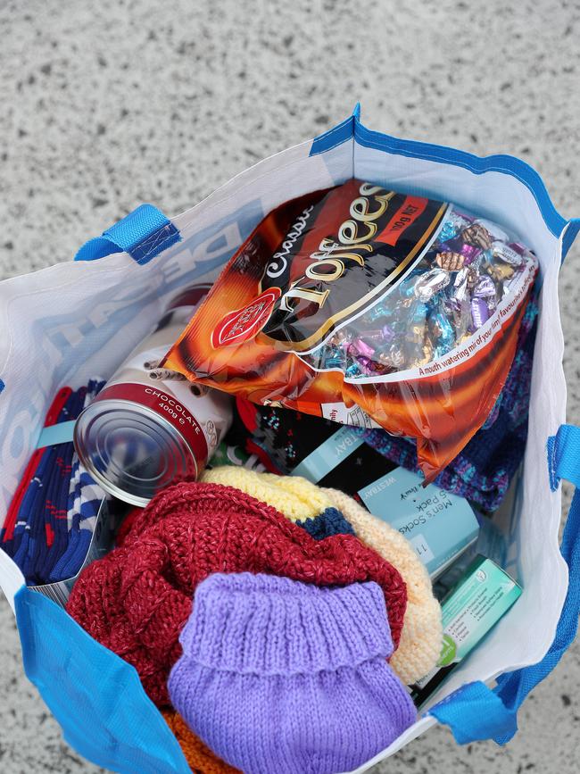 Supplies delivered to workers on ships. Picture: Tim Hunter.