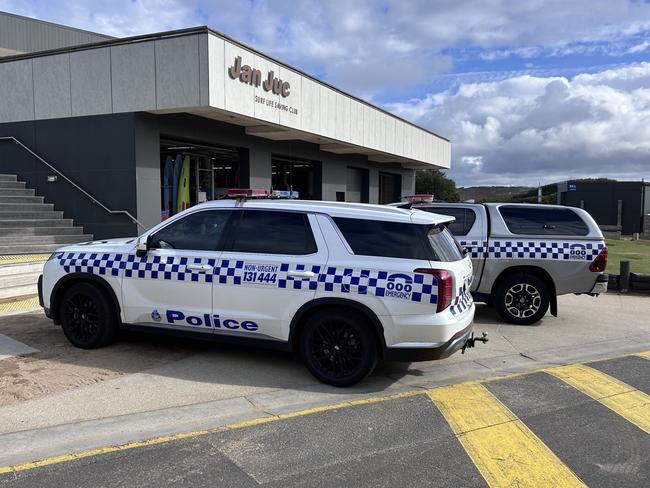 A woman has drowned in the waters near a popular holiday spot on Victoria’s west coast. Emergency services found the woman’s body in the waters off Jan Juc beach just outside the Surf Life Saving Club on Saturday around 1pm. The woman is yet to be identified. Picture William Keech