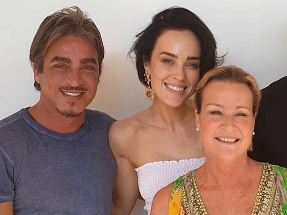 John Ibrahim, Sarah Budge and her mum Leone Budge, who died last week. Picture: Instagram