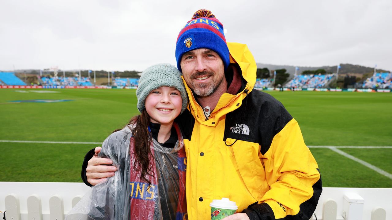 Footy fans soak up the action in SA for Saturday’s offering of Gather Round clashes. Picture: James Elsby/AFL Photos via Getty Images