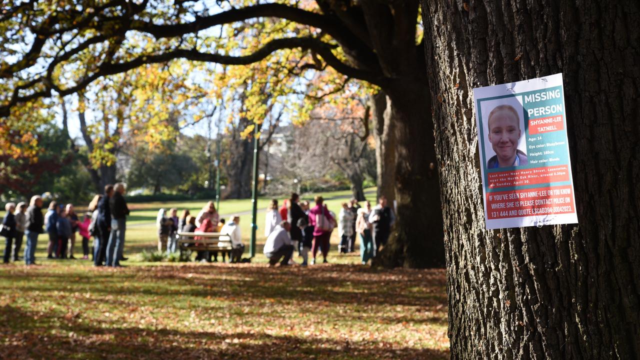 Vigil for missing Launceston teenager Shyanne-Lee Tatnell, 14, who has not been seen since April 30, 2023. Picture: Alex Treacy