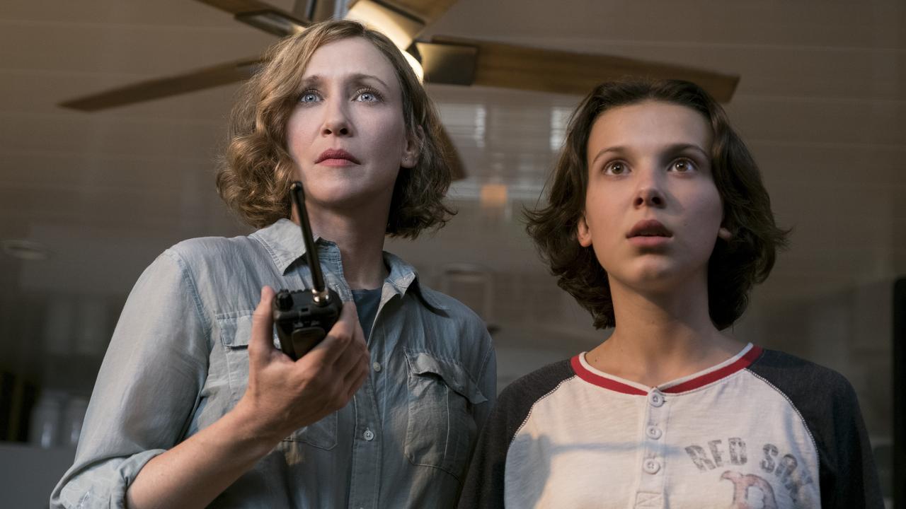 Just don’t call them damsels in distress. Vera Farmiga, left, and Millie Bobby Brown in Godzilla: King of the Monsters. Picture: Daniel McFadden/Warner Bros/AP