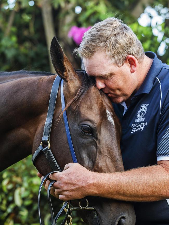 Trainer Ben Smith with In Her Time. Picture: Jenny Evans