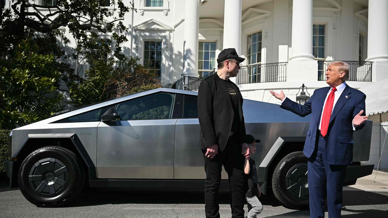 Elon Musk’s association with Donald Trump has seen his company take huge hits. Picture: Mandel Ngan/AFP