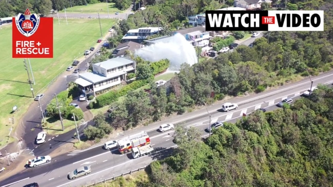 Burst water main Newport