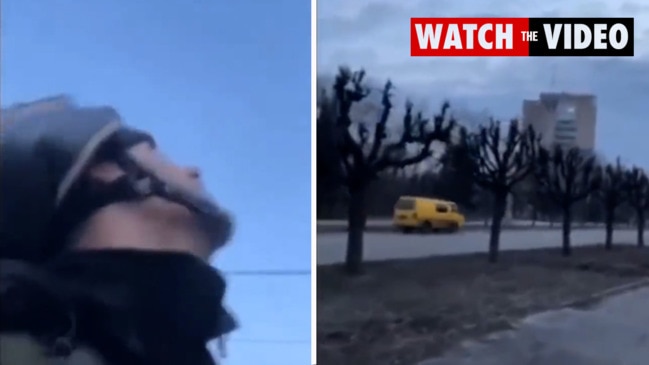 Chilling video shows missile attack on Ukraine