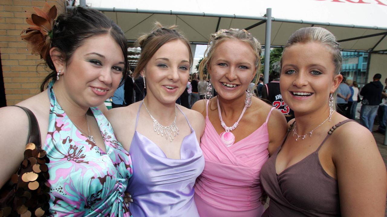 Rokeby High School leavers formal dinner Skye Callinan, Dannielle Blashke, Alesha Sellers and Tina Singline