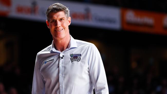 Cairns head coach Mike Kelly during the win over Adelaide on Saturday.