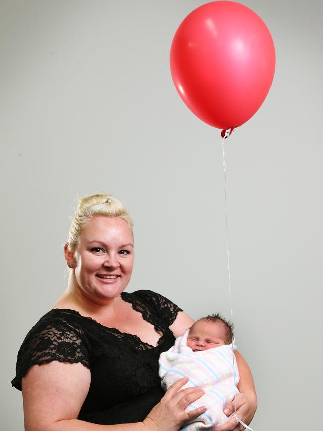 Bianca Brisbourne holds Annabel Mary Rowley at Westmead Hospital’s 35th birthday celebrations.