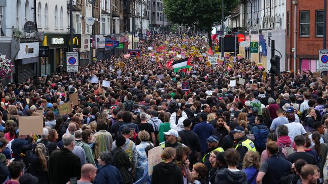 Anti-racism counter protesters gathered ahead of a potential anti-immigration protest on August 7, in Walthamstow, UK (main picture). A series of anti-immigrant protests and riots swept the country in the week after a deadly knife attack in Southport, England, fuelled by false rumours that the suspect was an asylum seeker. Picture: Carl Court/Getty Images