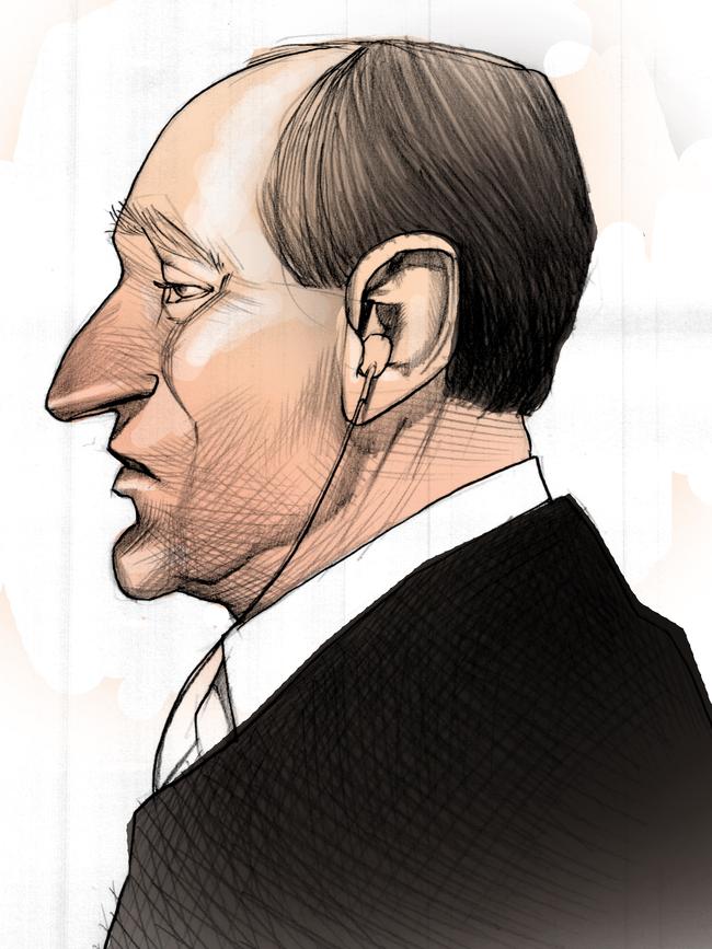 A court sketch of Vincent O'Dempsey