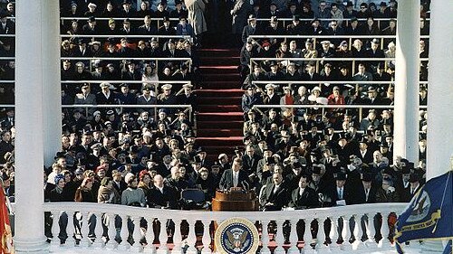 The inauguration of John F. Kennedy as the 35th president of the United States on January 20, 1961, at the East Portico of the United States Capitol in Washington, D.C. Picture: Wikipedia