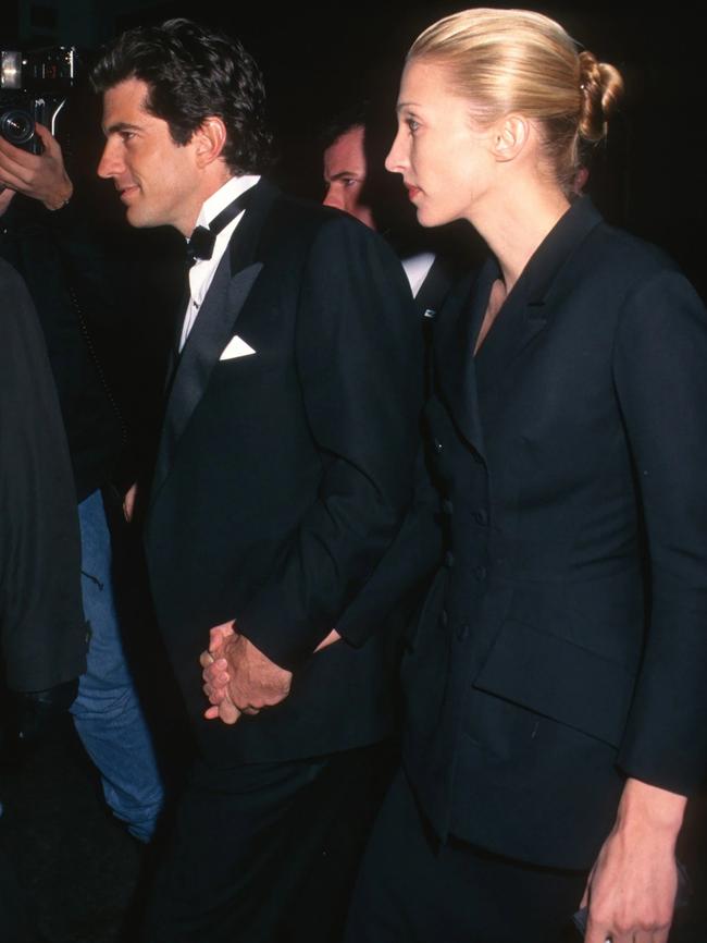 JFK Jr with Carolyn Bessette-Kennedy wearing a Yohji Yamamoto jacket.