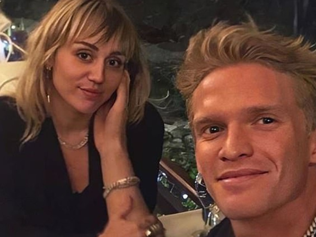 Miley Cyrus and Cody Simpson dated for 10 months. Picture: Instagram