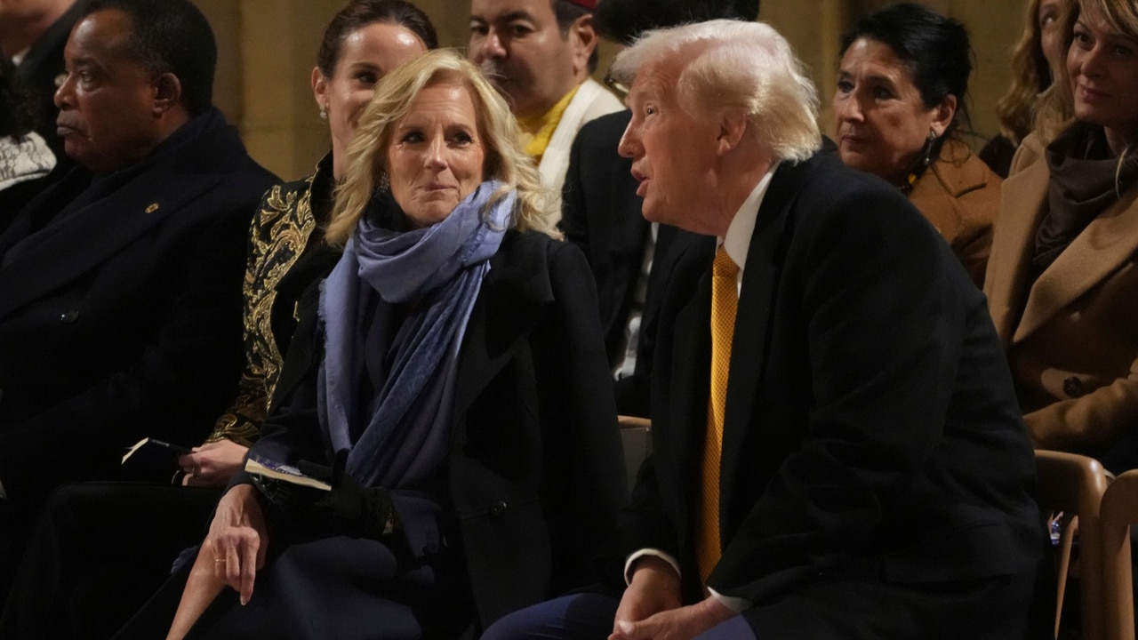 Jill Biden seemingly ‘in love’ with Donald Trump during Notre Dame reopening