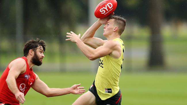 Brady Rowles during his time on Sydney’s AFL list.