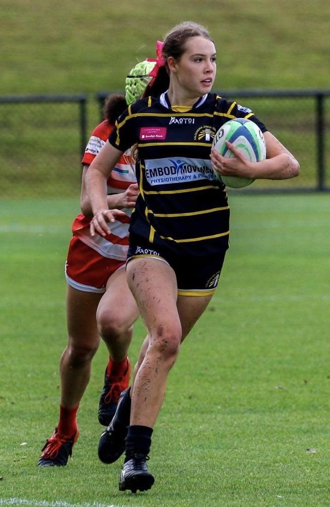 Sunshine Coast junior rugby union talent Ella Luton.